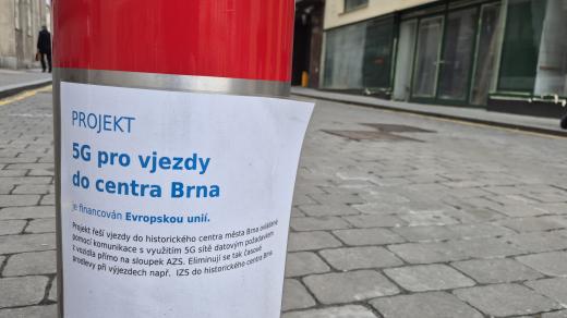 Vjezdové sloupky do historického centra Brna jsou zatím smart jen pro někoho