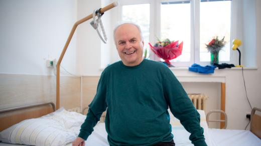Alfred Strejček ve svém pokoji
