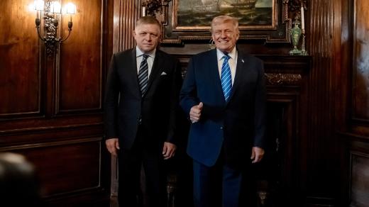 Slovenský premiér Robert Fico a americký prezident Donald Trump