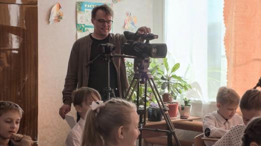 Pavel Talankin při natáčení