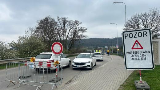 Provizorní oprava mostu v Lelekovicích