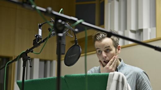 Natáčení hry Hle, vítěz přichází! s Viktorem Preissem v roli  G. F. Händela