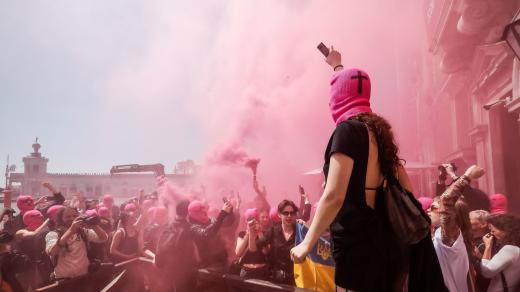 Protesty Pussy Riot na bienále umění v Benátkách