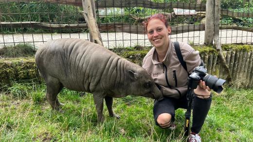 Fotografka Daniela Oberreiterová v Zoo Jihlava