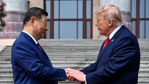 Americký prezident Donald Trump s prezidentem Číny Si Ťin-pchingem
