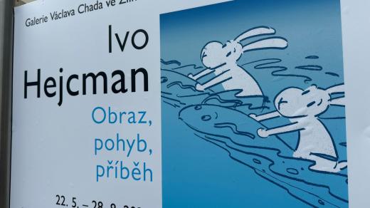 Z výstavy věnované výtvarníkovi a režisérovi Ivu Hejcmanovi, který se podílel třeba na seriálu Bob a Bobek na cestách