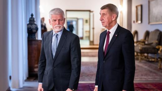 Jednání prezidenta republiky Petra Pavla s předsedou vlády Andrejem Babišem (ANO)