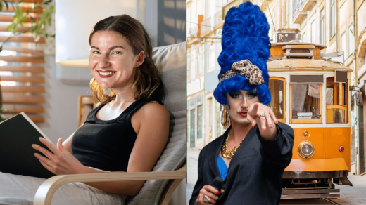 Eliška si četla a Karel byl v Portugalsku a představil svou první one woman drag show