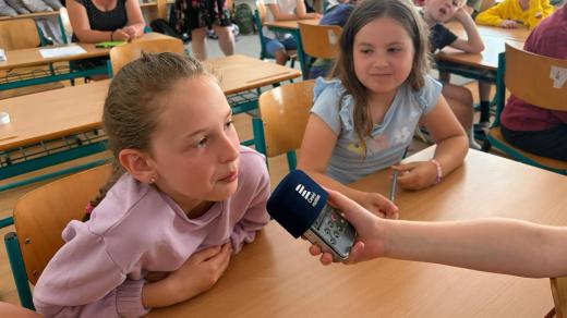 Děti dostaly i příležitost stát se rozhlasovým redaktorem