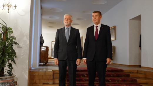 Prezident Petr Pavel a premiér Andrej Babiš (4. února 2026)