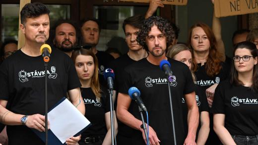Vyhlášení výstražné stávky Českého rozhlasu a České televize