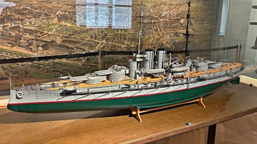 Model bitevníku Viribus Unitis v Ostravském muzeu