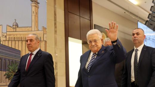Palestinský prezident Mahmúd Abbás v Ramalláhu