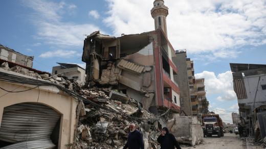 Následky izraelského útoku na Libanon (foto z dubna 2026)