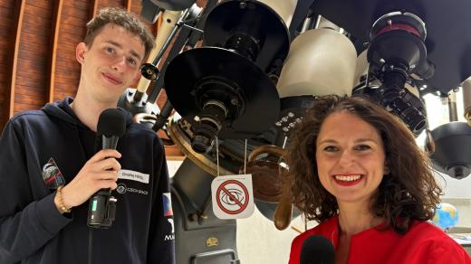 Ondřej Heigel a Pavla Hubálková ve Štefánikově hvězdárně