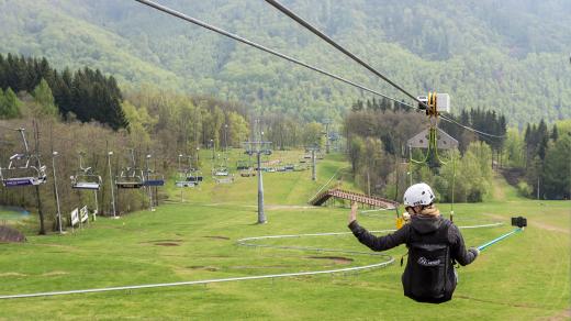 Sport areál Klíny, zipline