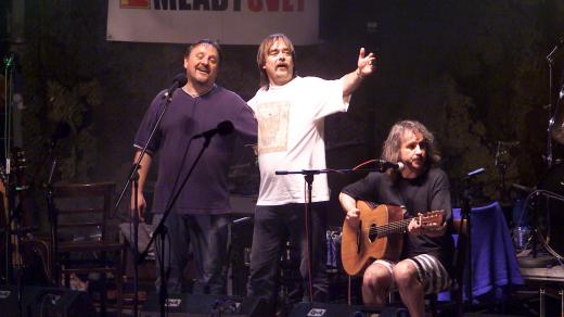 Jaroslav Samson Lenk, Slávek Janoušek a Vlasta Redl v roce 2003