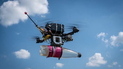 Podomácku vyrobený ukrajinský dron