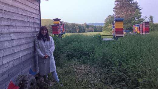 Anna Damankošová u apidomku