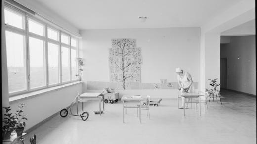 Dětské oddělení psychiatrické kliniky v Brně-Židenicích v roce 1965