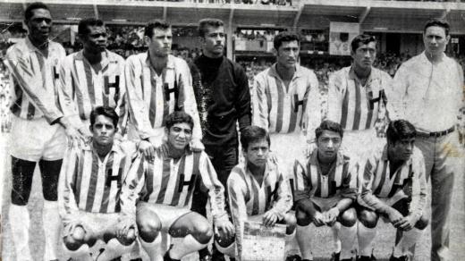 Reprezentační tým Hondurasu před zápasem se Salvadorem, 26. června 1969