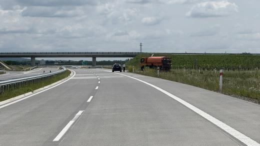 Nově otevřený úsek dálnice D49 v úseku Hulín - Fryšták