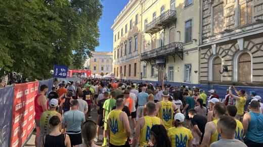 Ukrajinci v Oděse po přestávce způsobené válkou znovu uspořádali městský půlmaraton