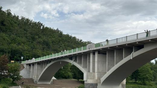Silniční most přes řeku Berounku v Liblíně na Rokycansku