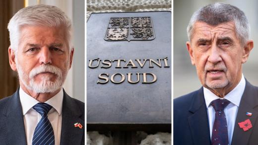 Prezident Petr Pavel, Ústavní soud a premiér Andrej Babiš z ANO