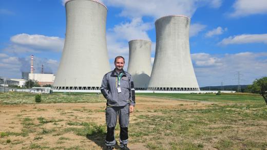 Petr Berka pracuje v Jaderné elektrárně Dukovany šestým rokem