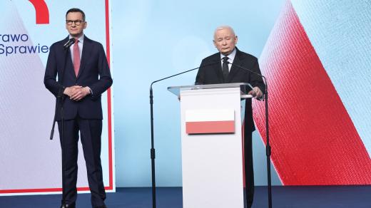 Mateusz Morawiecki a Jaroslaw Kaczyński v dubnu 2026