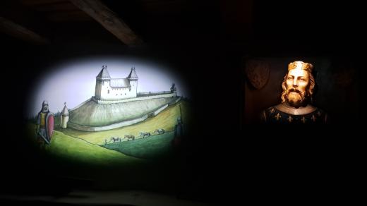 Audiovizuální projekce s Janem Lucemburským na hradě Kašperk