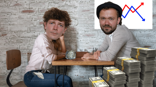 Adam vesele radí Petrovi s investicemi