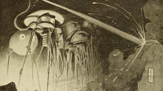 Herbert George Wells: Válka světů (dobová ilustrace z roku 1906)