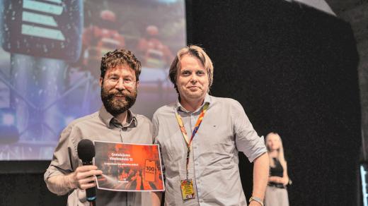 Matěj Skalický, moderátor Vinohradské 12 a Ondřej Suchan, ředitel Zpravodajství ČRo