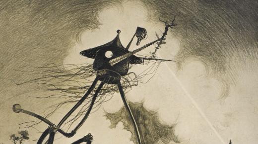 Herbert George Wells: Válka světů (dobová ilustrace z roku 1906)