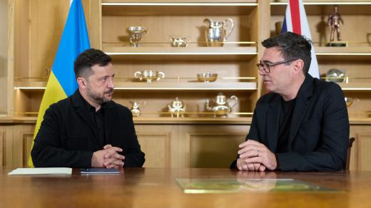 Setkání Volodymyra Zelenského s Andym Burnhamem