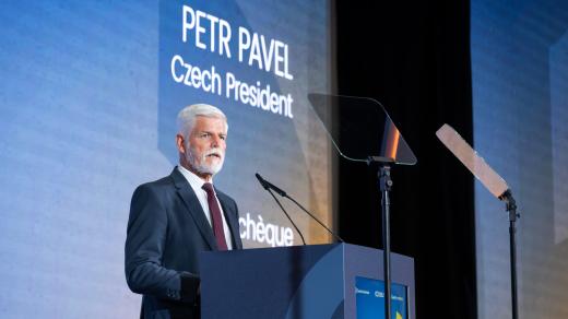 Prezident Petr Pavel promluvil pro delegáty Valného shromáždění Evropské vysílací unie (EBU), které tento týden hostí Český rozhlas a Česká televize
