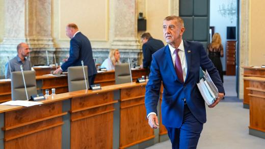 Premiér Andrej Babiš na Úřadě vlády