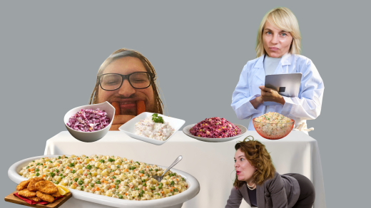 Buchty, Martin a ochutnávání majonézových salátů