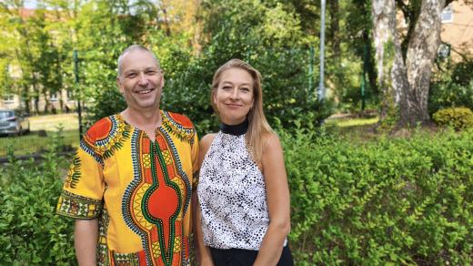 Vojtěch Spurný, dirigent a cembalista a Michaela Káčerková, ředitelka festivalu