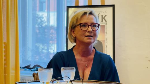 Klára Sochorová na besedě v Chrasti u Chrudimi v ZUŠ Jana Nepomuka Filcíka