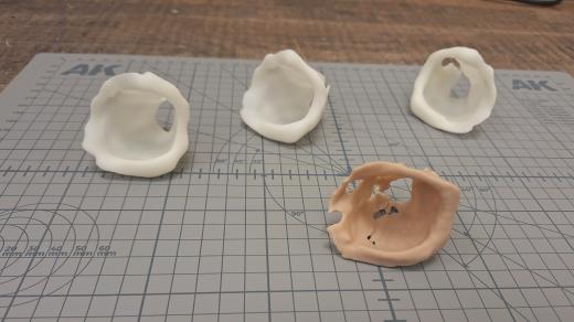 Očnice vytištěné pomocí 3D tisku