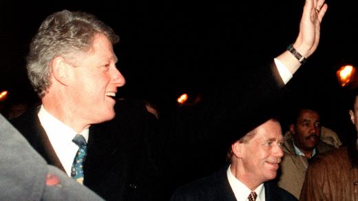 Návštěva Billa Clintona v Praze, leden 1994