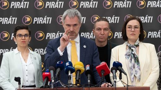 Olga Richterová, Zdeněk Hřib, Ivan Bartoš, Andrea Hoffmanová (Piráti)