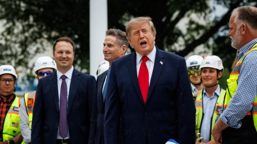 Americký prezident Donald Trump na slavnostním otevření nového heliportu na pozemku Bílého Domu