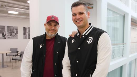 Zleva prezident klubu olomouckých baseballistů Oldřich Hradil a sportovní manažer Martin Schneider