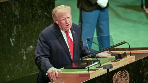 Americký prezident Donald Trump během projevu na 81. zasedání Valném shromáždění OSN