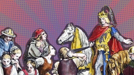 Král Konrád III. vstoupil do historie i díky jedné úsměvné historce (koláž Český rozhlas)