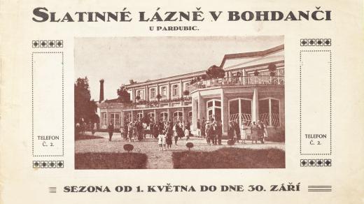Propagační tiskovina Slatinné Lázně Bohdaneč u Pardubic, 30. léta 20. století